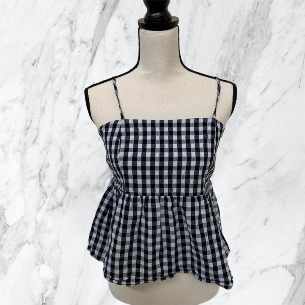 Wild Fable Black&White Plaid Crop Top | SIZE L | Excellent Condition
